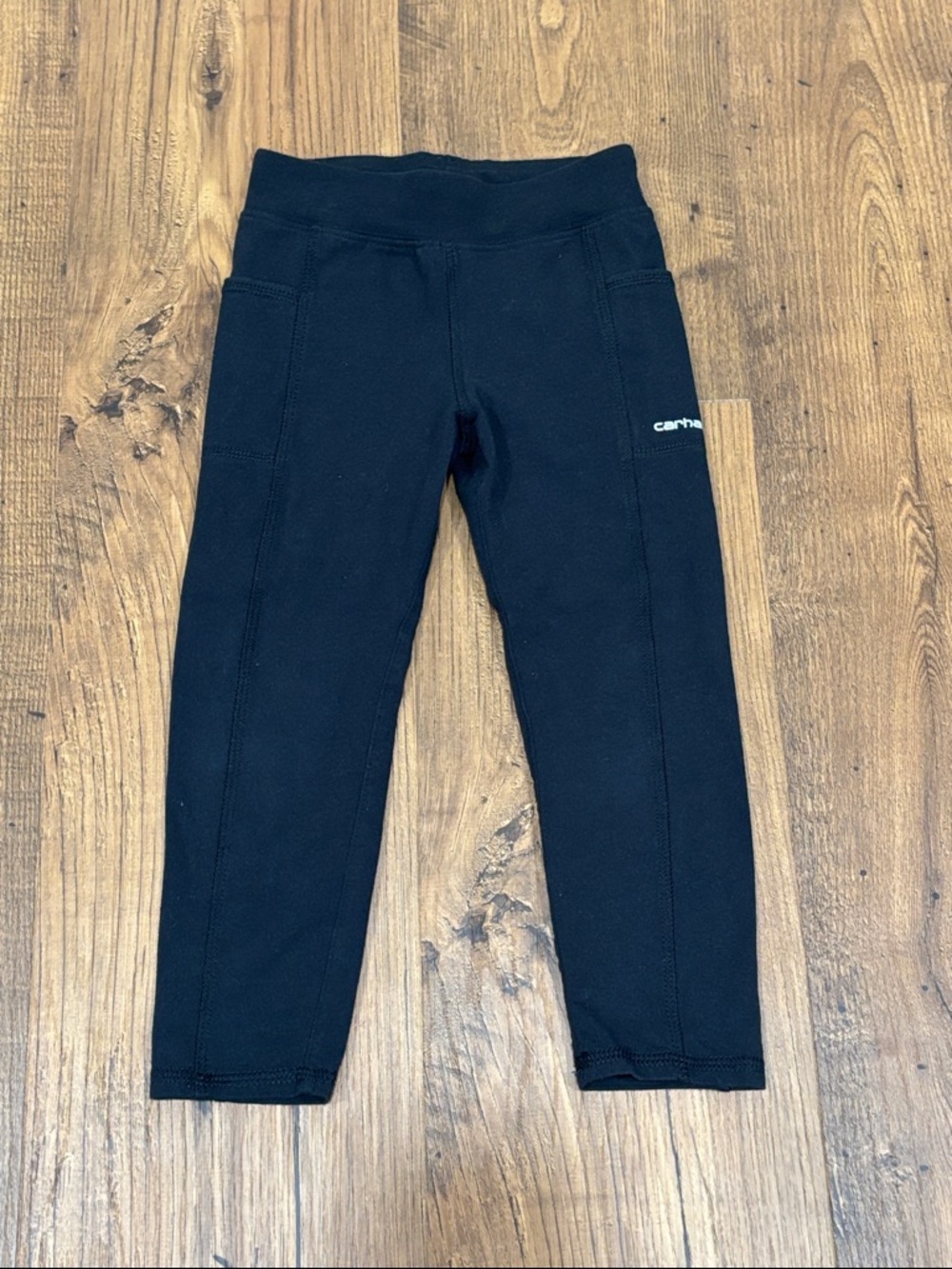 Carhartt Kids Size 5 Black Stretch Leggings With Pockets